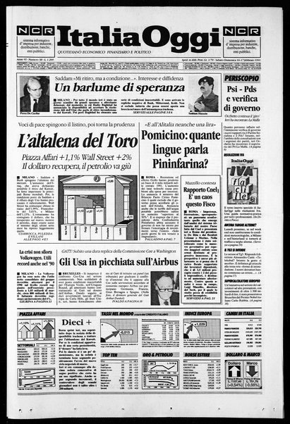 Italia oggi : quotidiano di economia finanza e politica